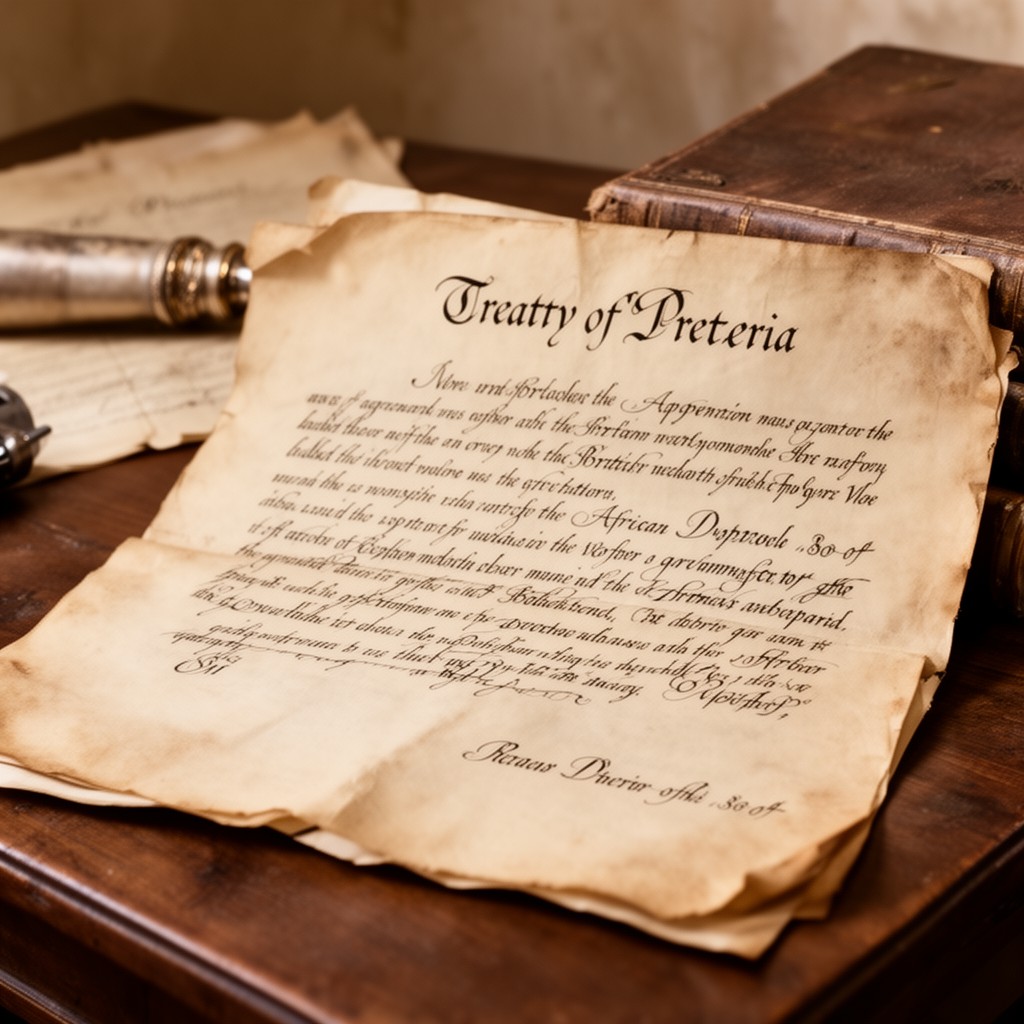 AI-generated illustration of Treaty of Pretoria (1881)