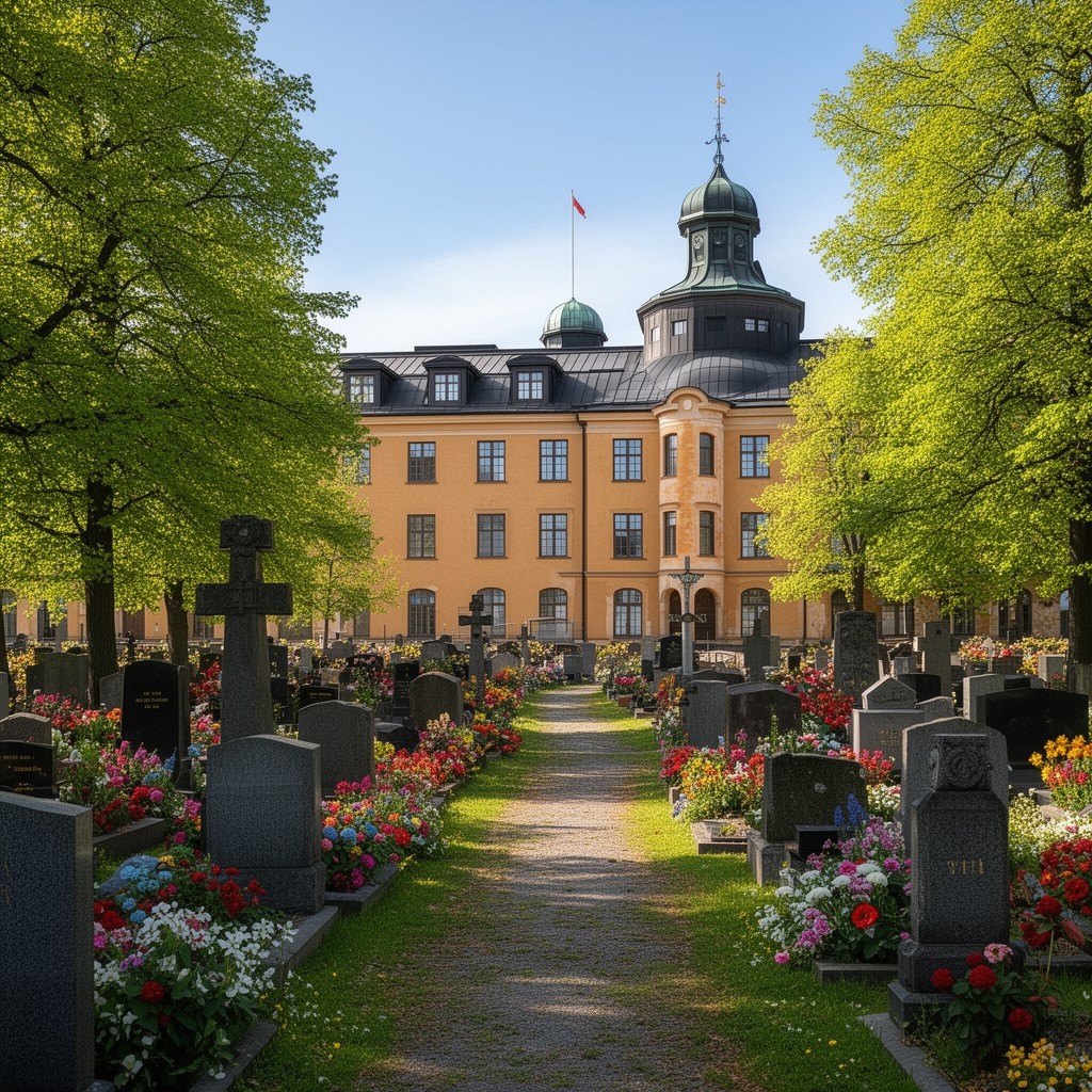 AI-generated illustration of Norra begravningsplatsen