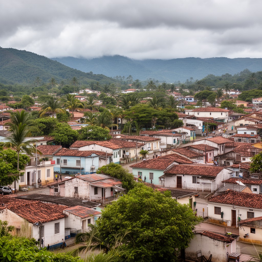 AI-generated illustration of Aracataca, Magdalena, Colombia