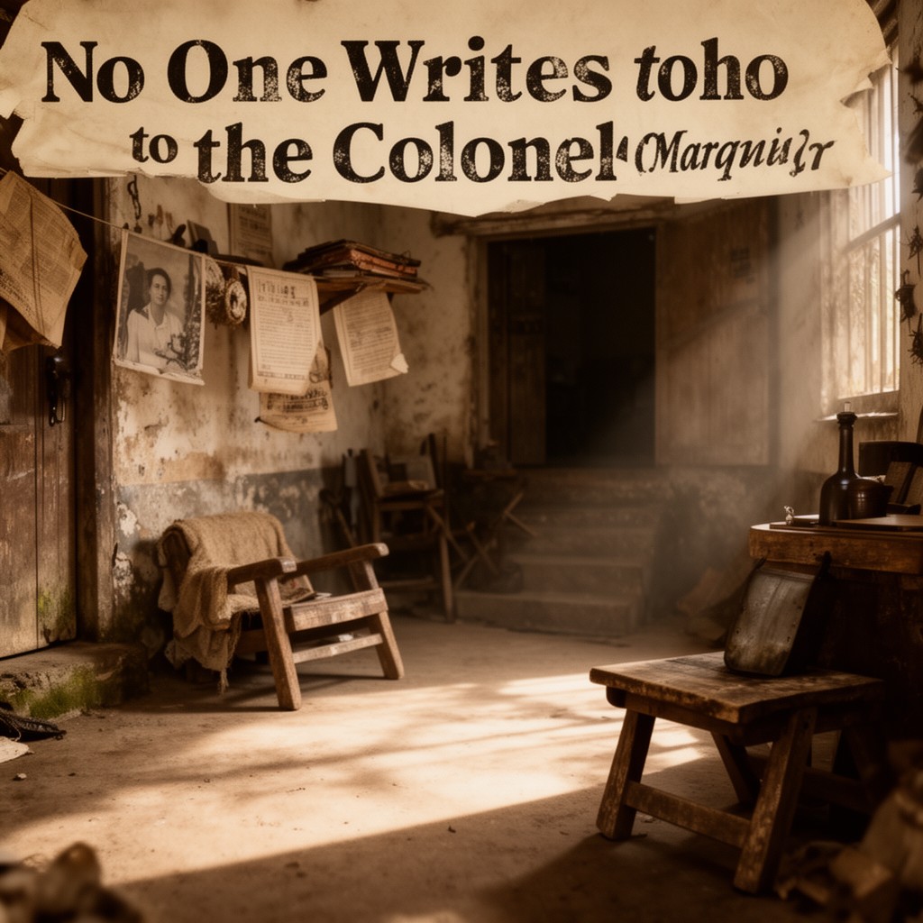 AI-generated illustration of No One Writes to the Colonel
