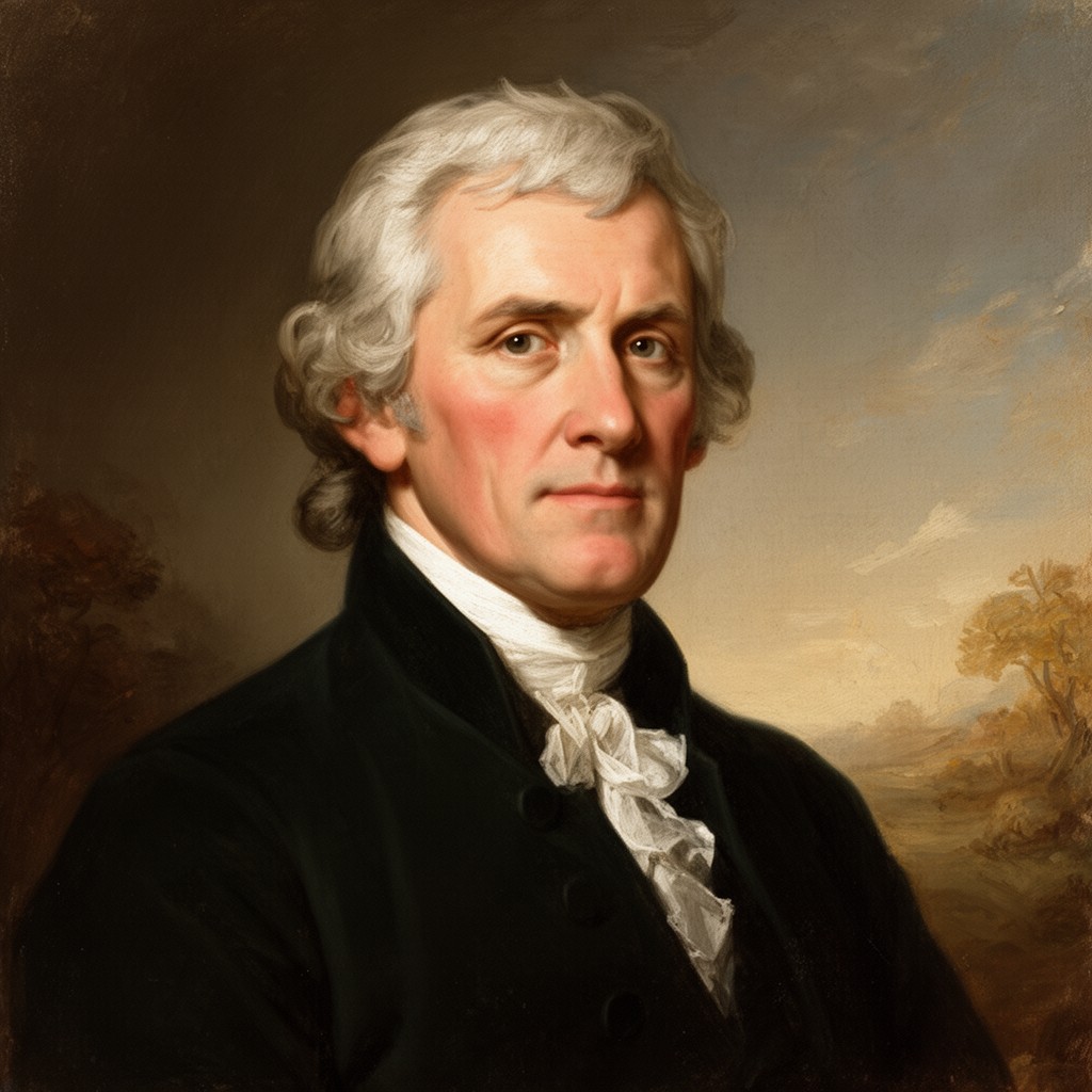AI-generated illustration of Thomas Jefferson