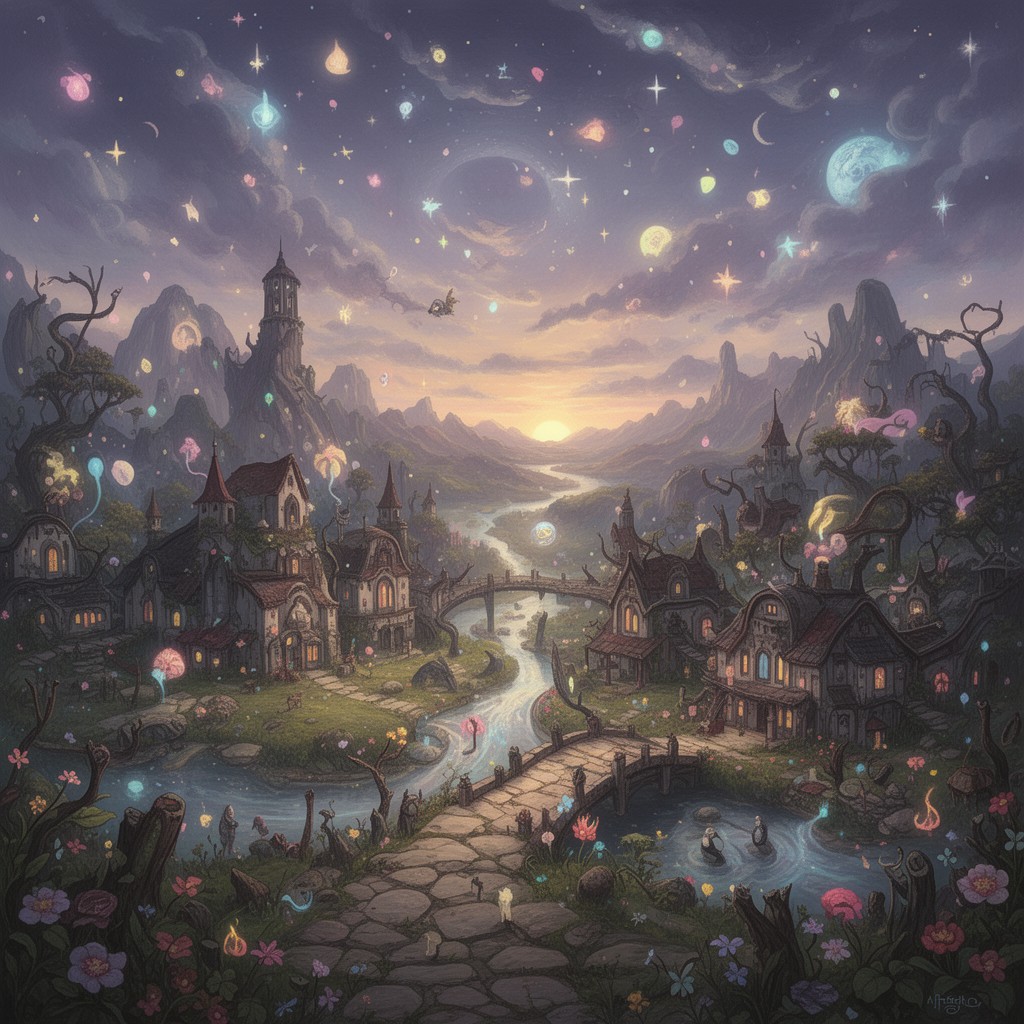 AI-generated illustration of magical realism