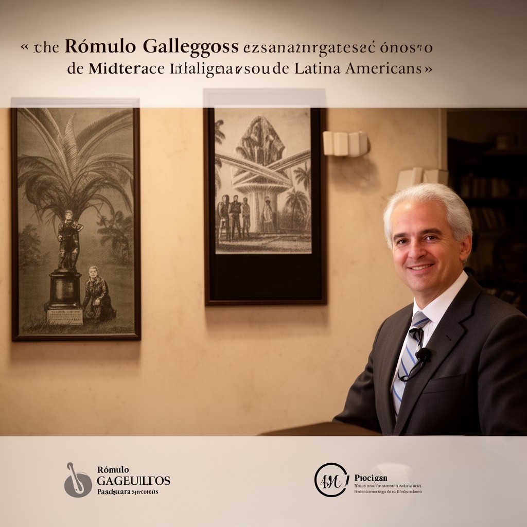 AI-generated illustration of Rómulo Gallegos Prize
