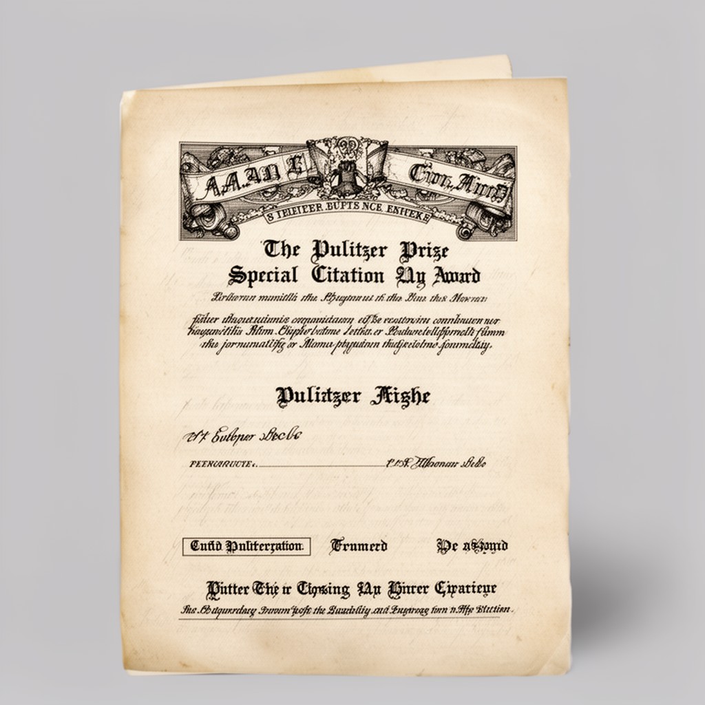 AI-generated illustration of Pulitzer Prize Special Citation and Award