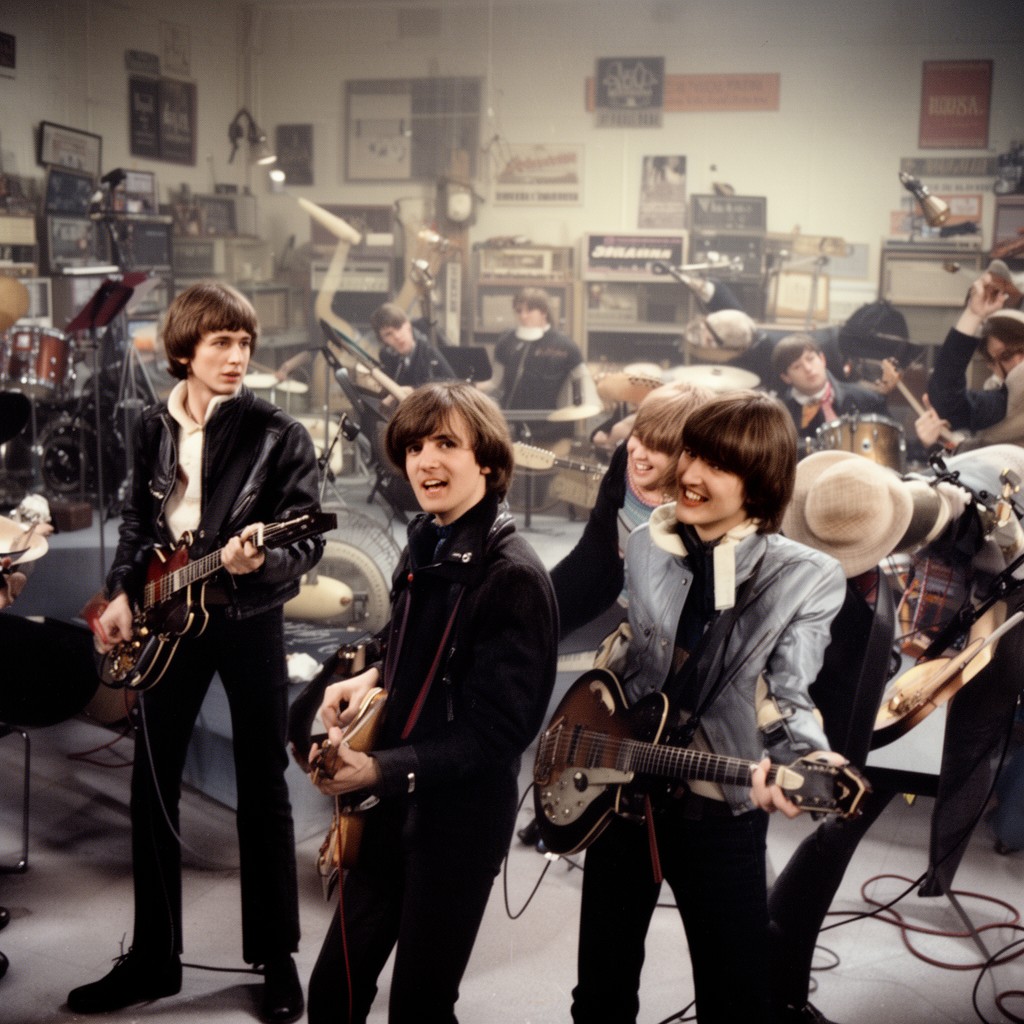 AI-generated illustration of The Beatles
