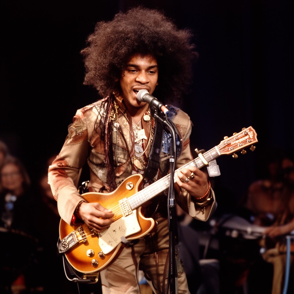 AI-generated illustration of Jimi Hendrix
