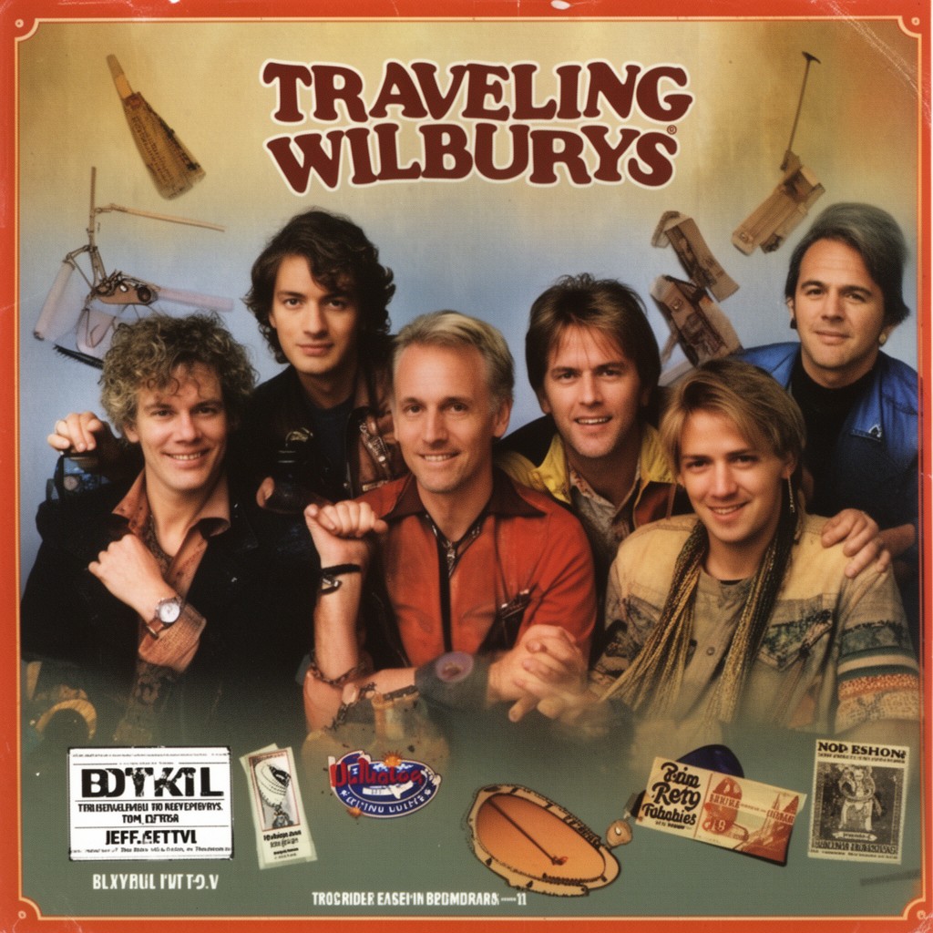 AI-generated illustration of Traveling Wilburys