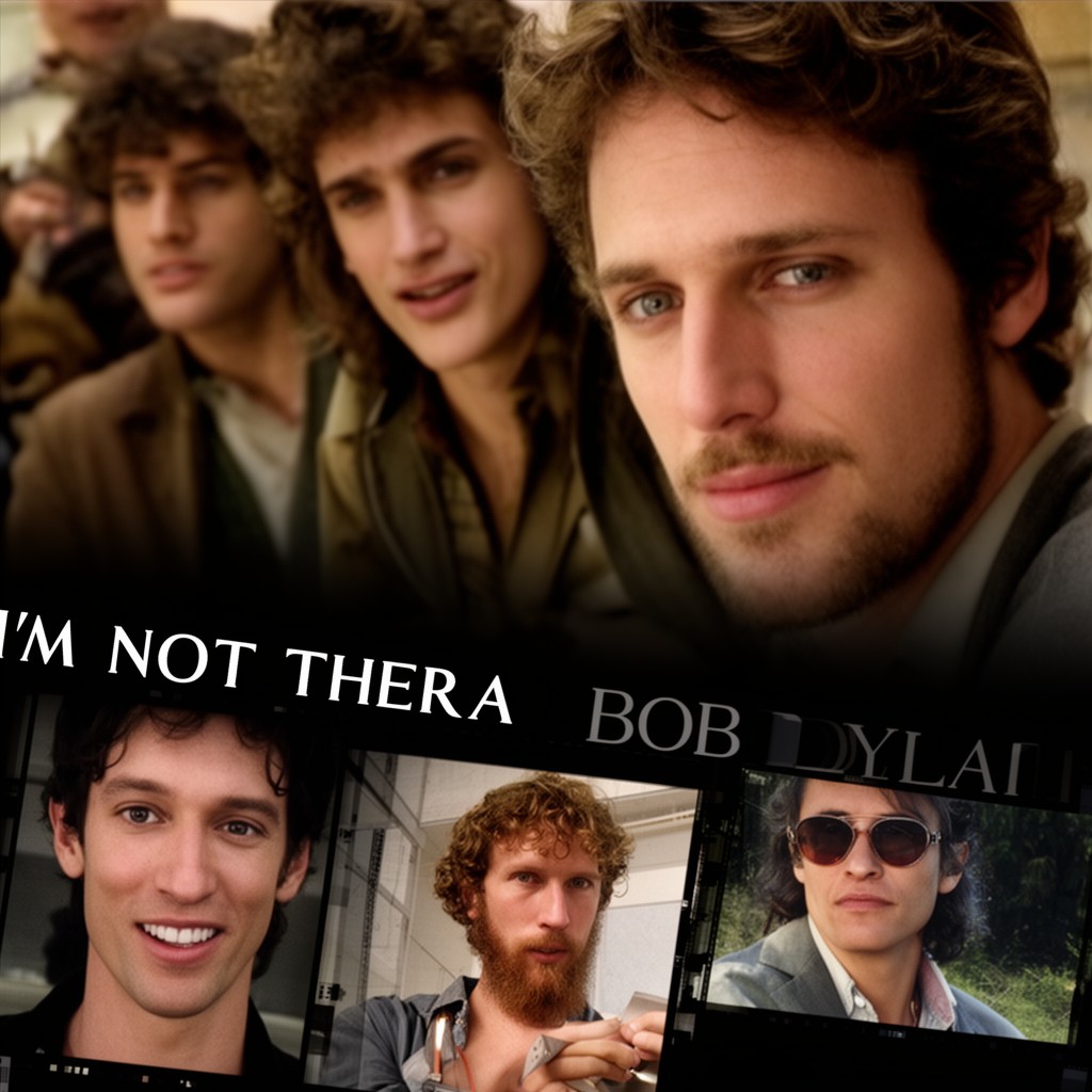 AI-generated illustration of film 'I'm Not There'