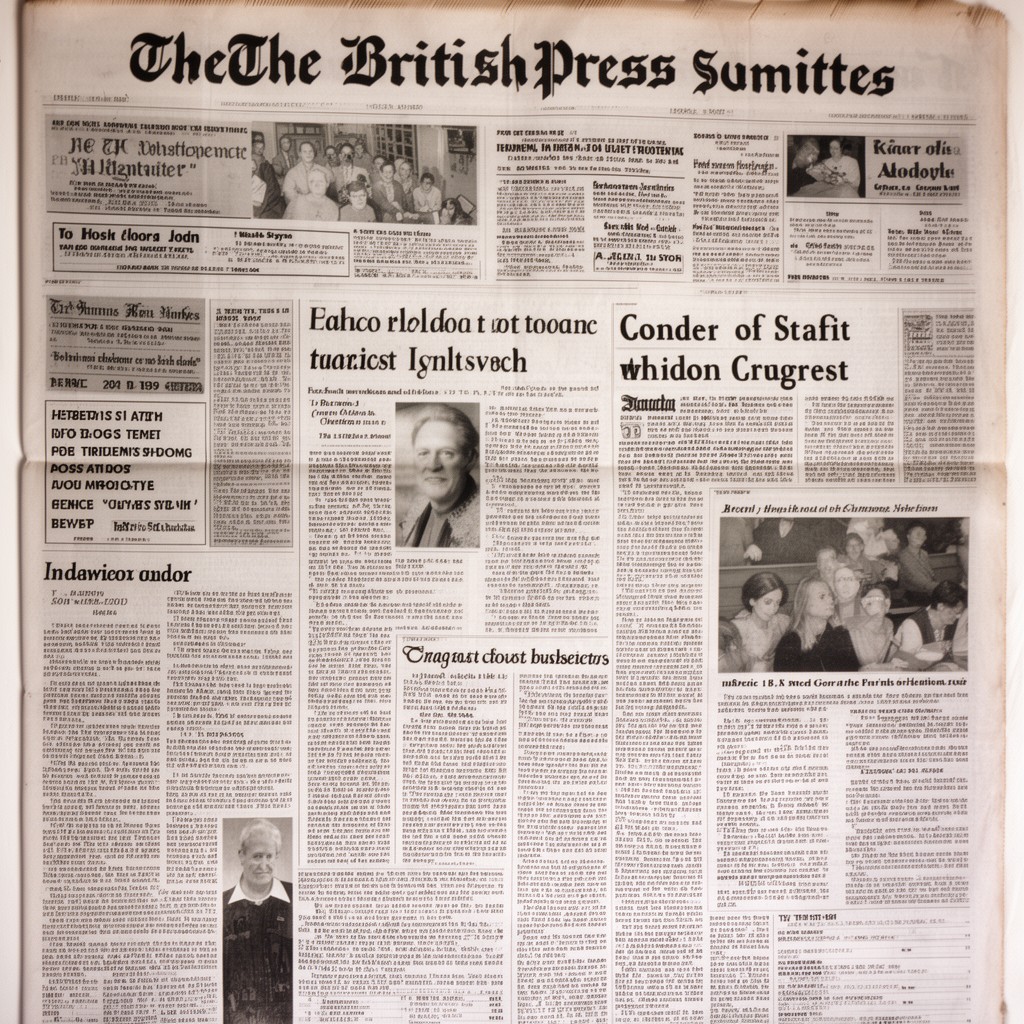 AI-generated illustration of British press