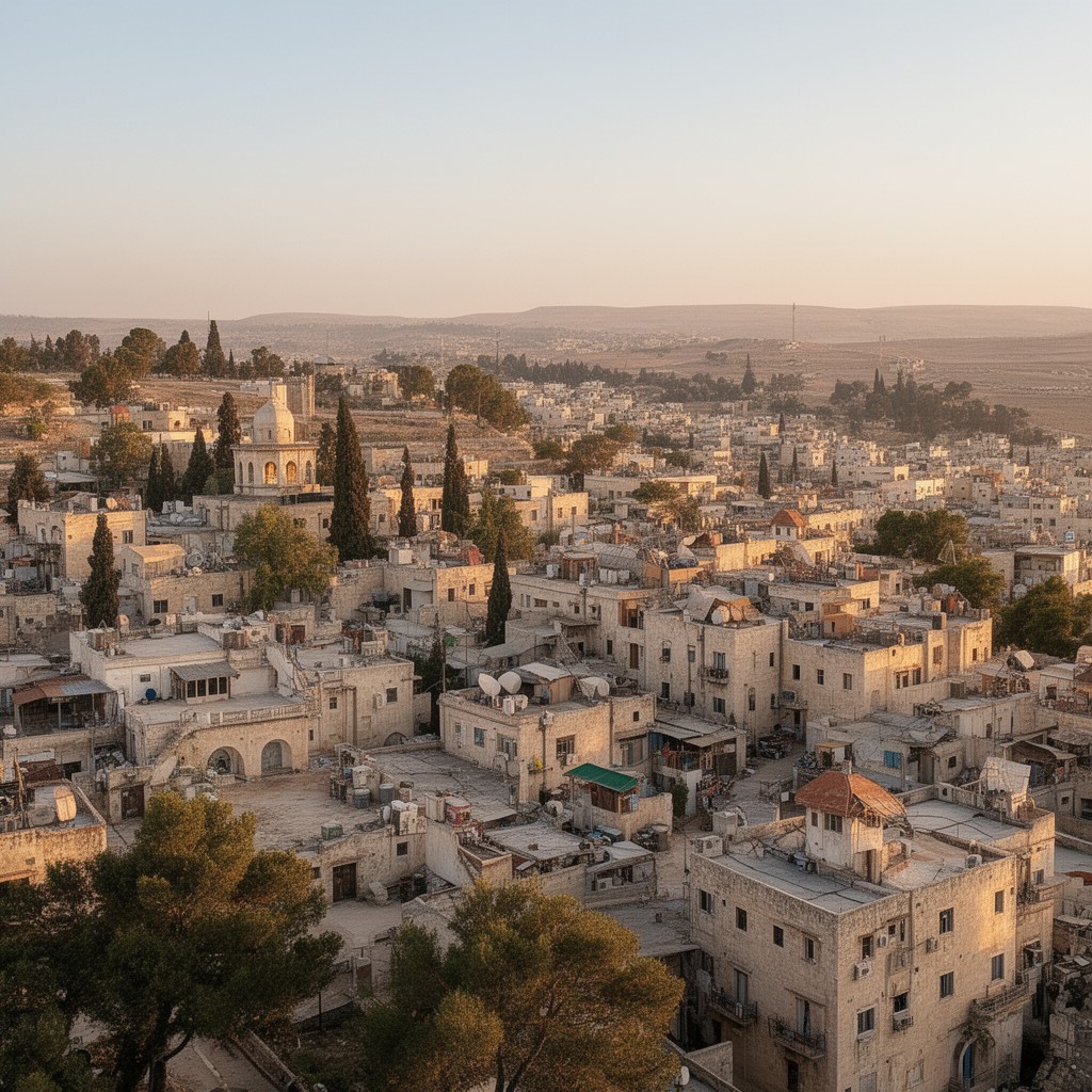 AI-generated illustration of Lydda (modern Lod, Israel)