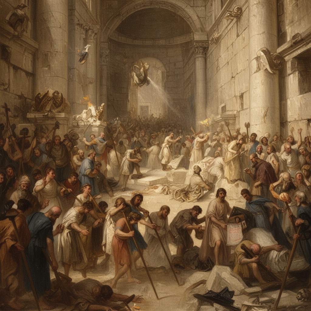 AI-generated illustration of Diocletianic Persecution