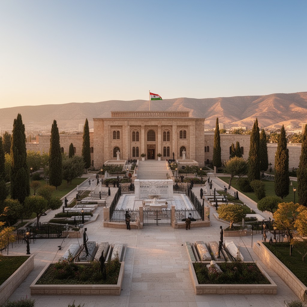 AI-generated illustration of Royal Hashemite Court compound