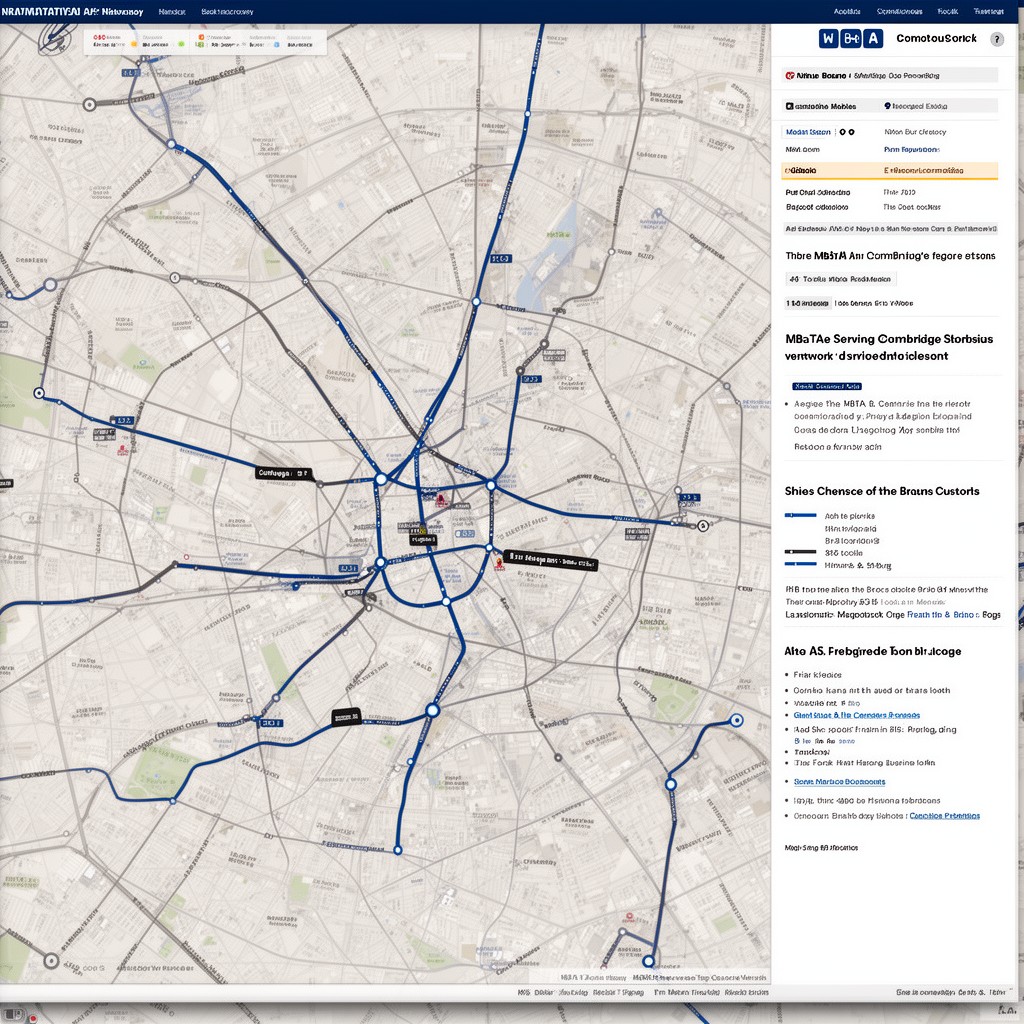 AI-generated illustration of MBTA bus network