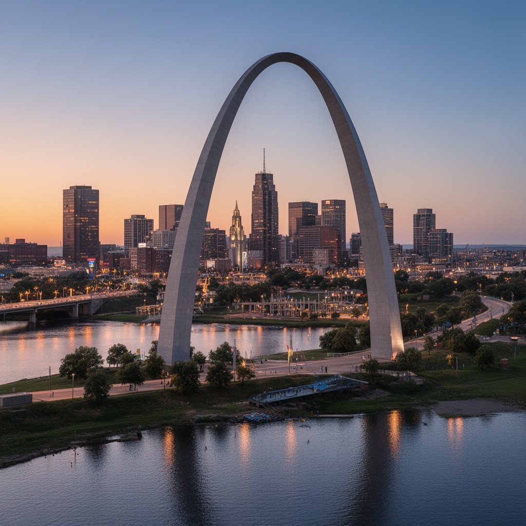 AI-generated illustration of St. Louis, Missouri, United States