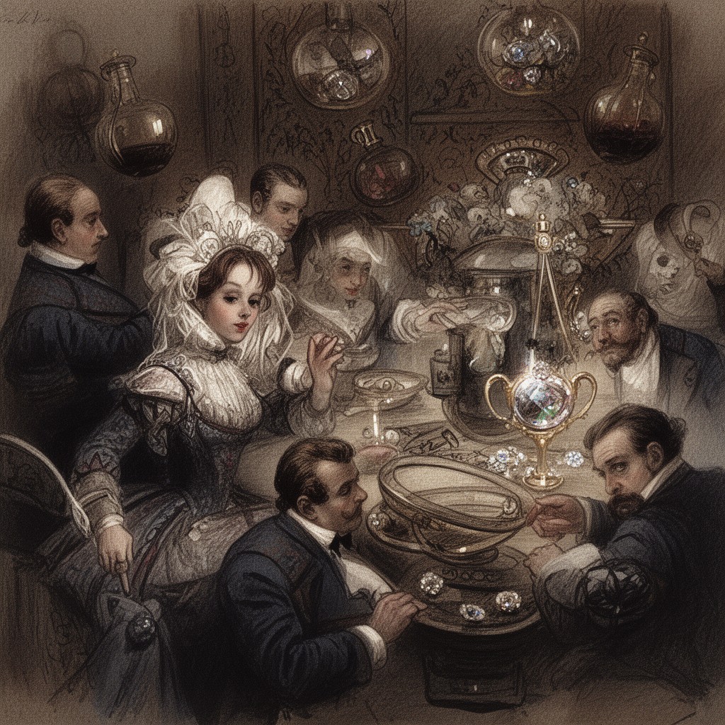AI-generated illustration of The Eustace Diamonds
