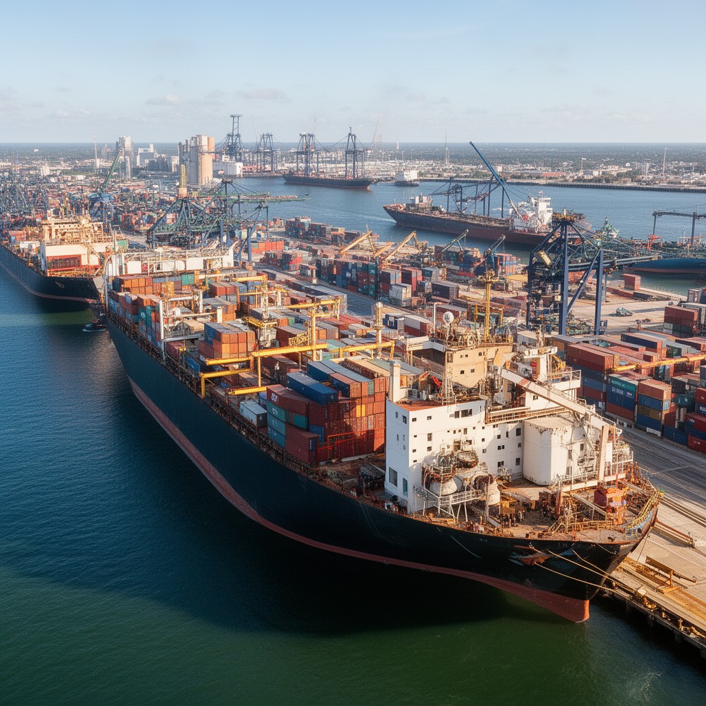 AI-generated illustration of Port of Houston