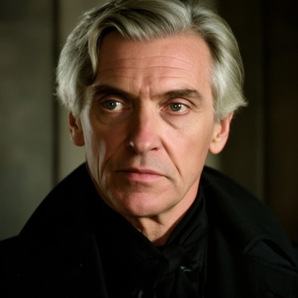 AI-generated illustration of Michael Gough