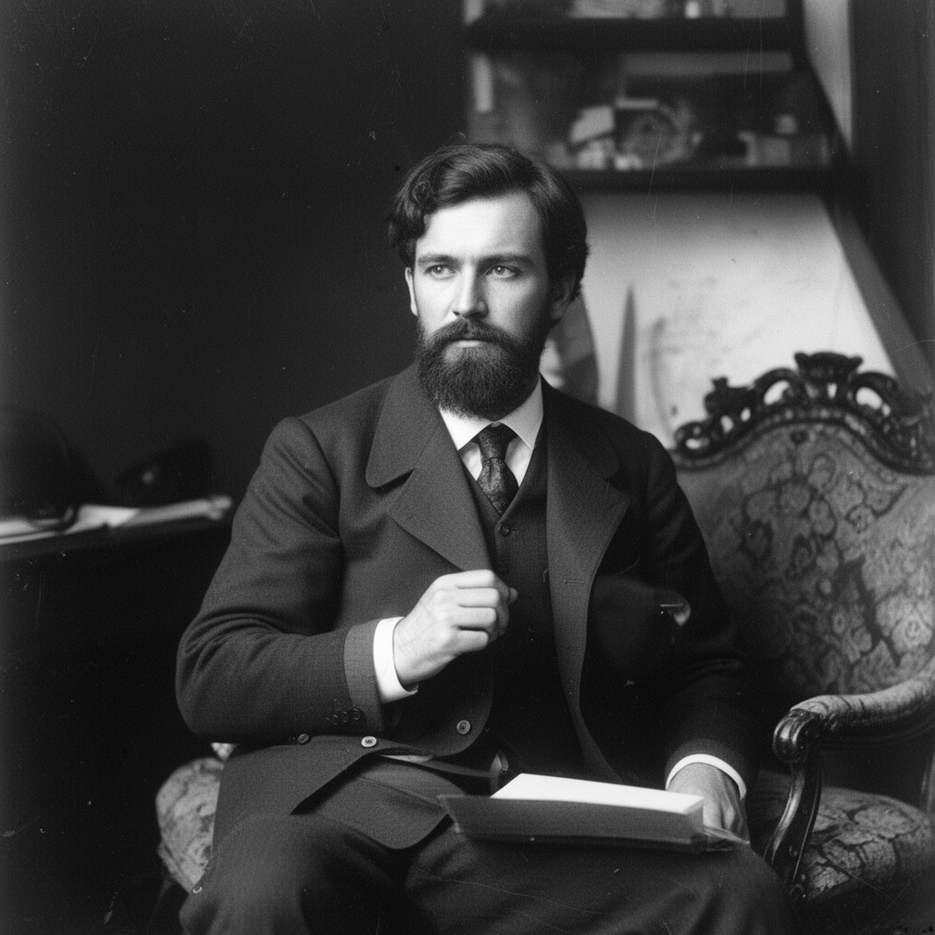 AI-generated illustration of Stephen Crane