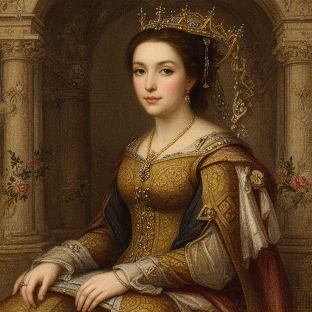 AI-generated illustration of Isabella I of Castile