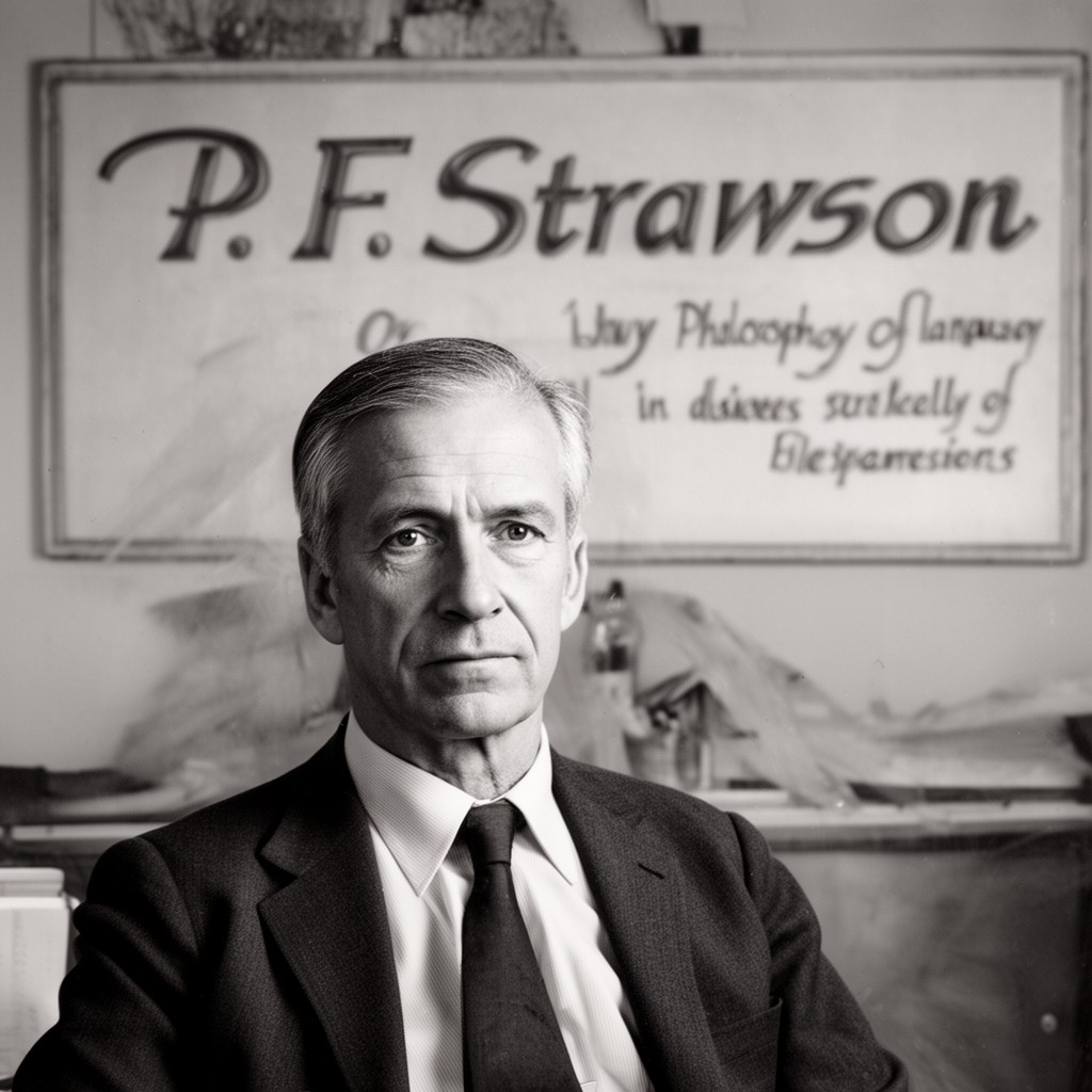 AI-generated illustration of P. F. Strawson