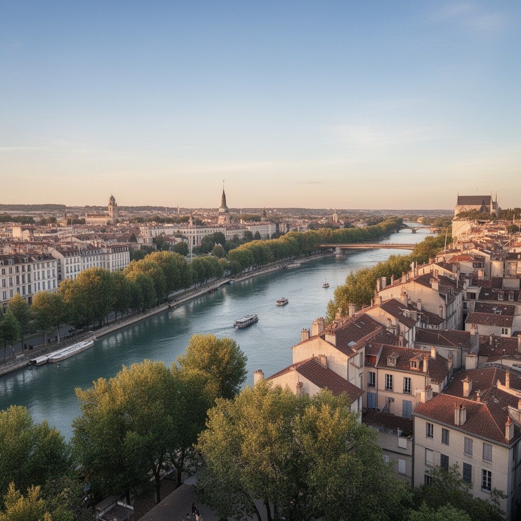AI-generated illustration of Saône River