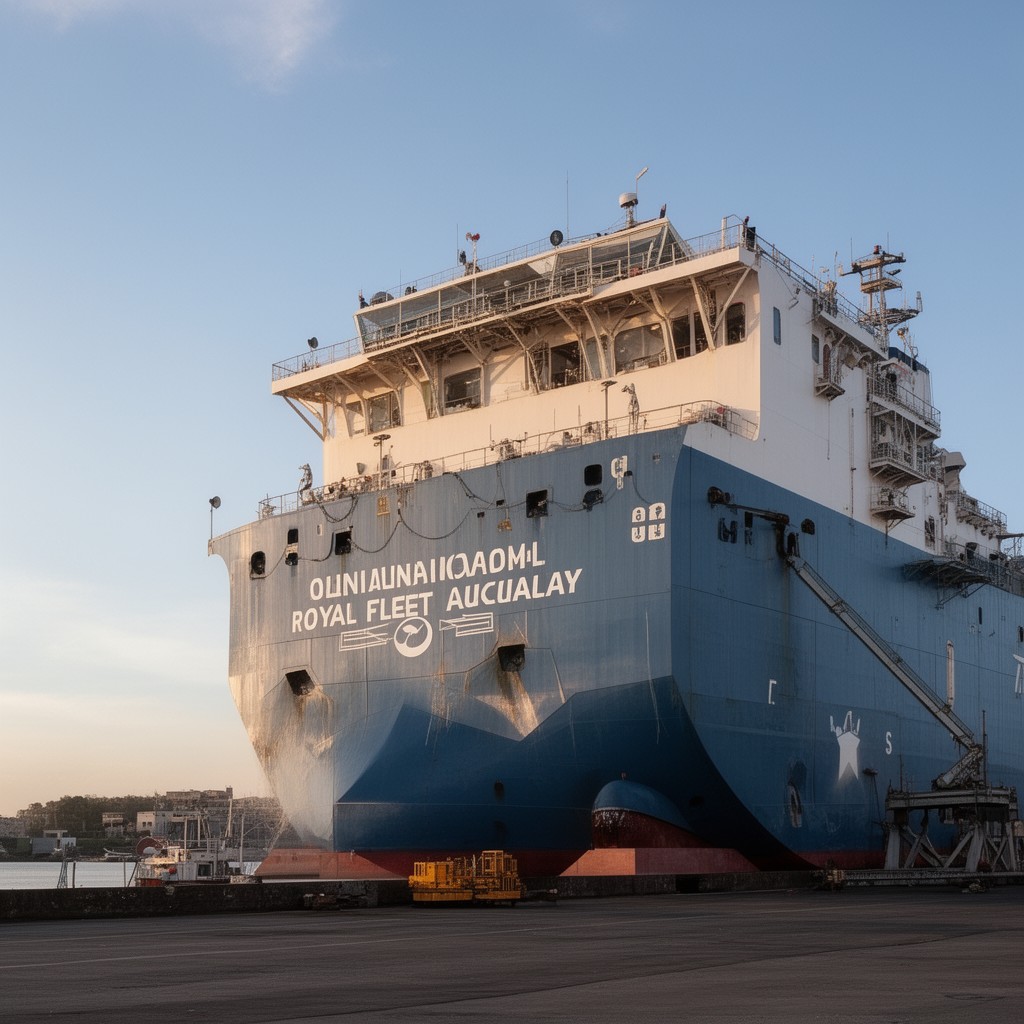 AI-generated illustration of Royal Fleet Auxiliary