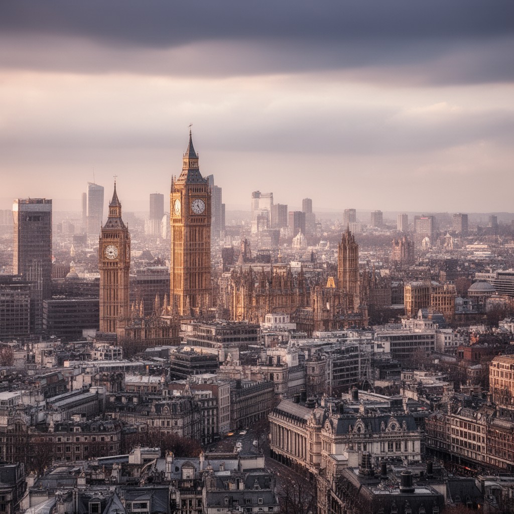 AI-generated illustration of London, England