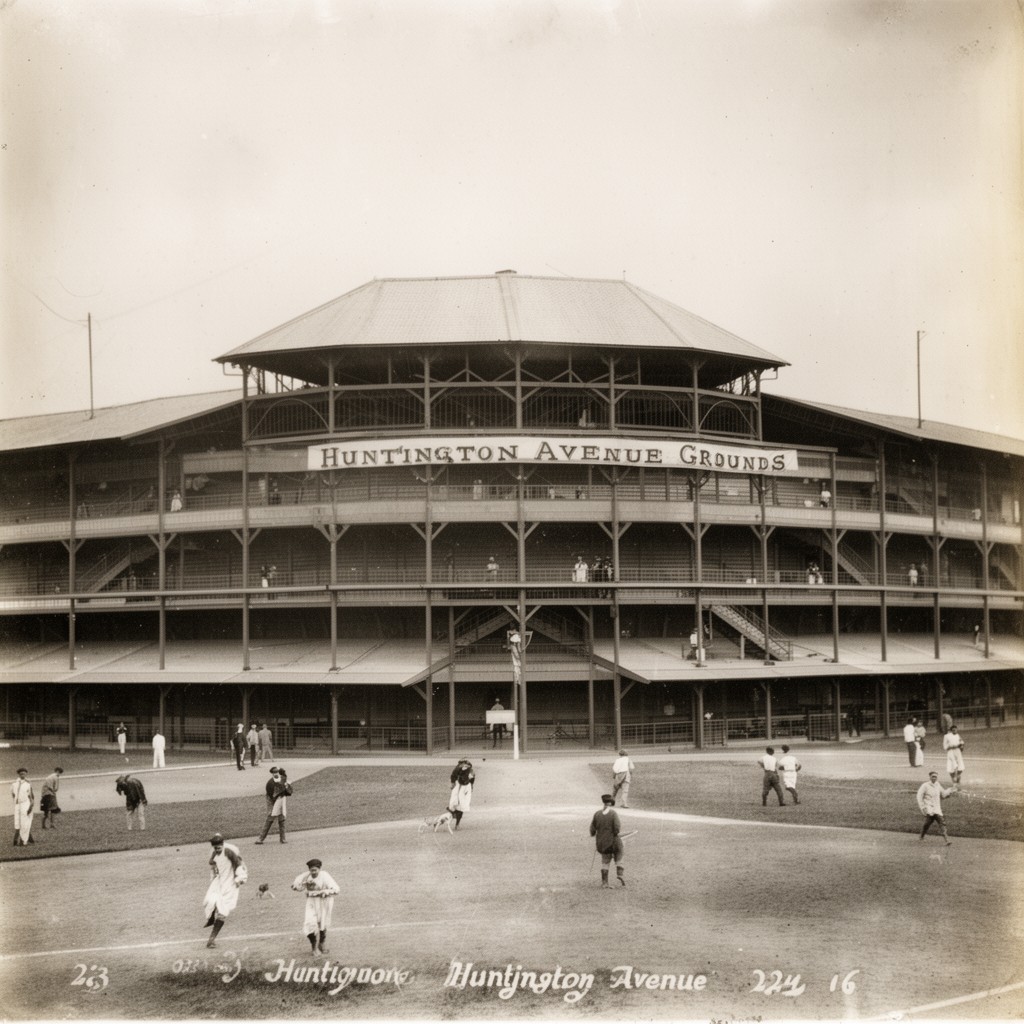 AI-generated illustration of Huntington Avenue Grounds