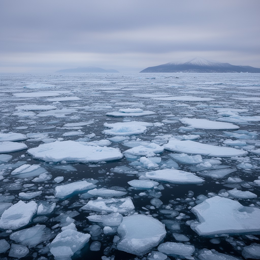 AI-generated illustration of Sea of Okhotsk