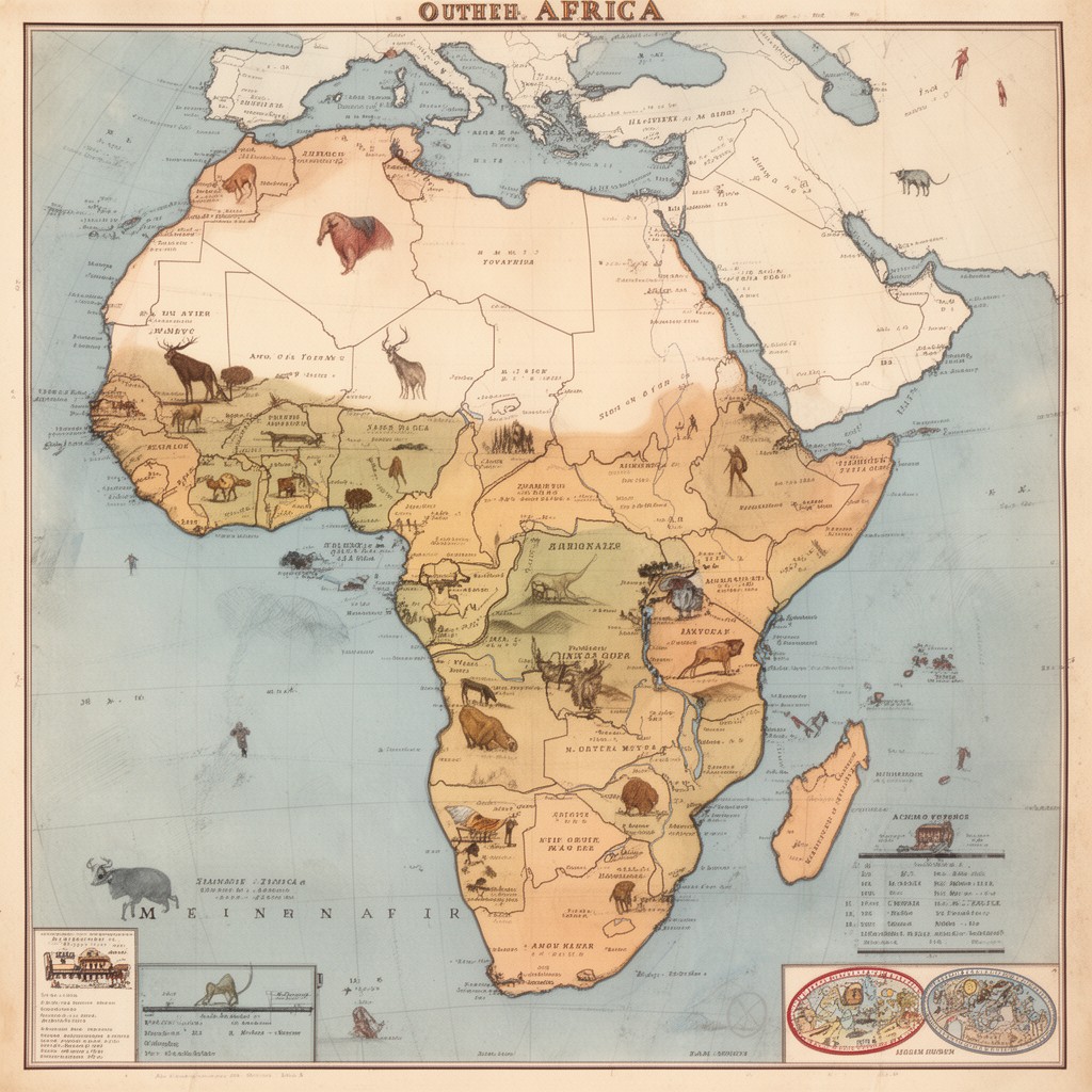 AI-generated illustration of Southern Africa
