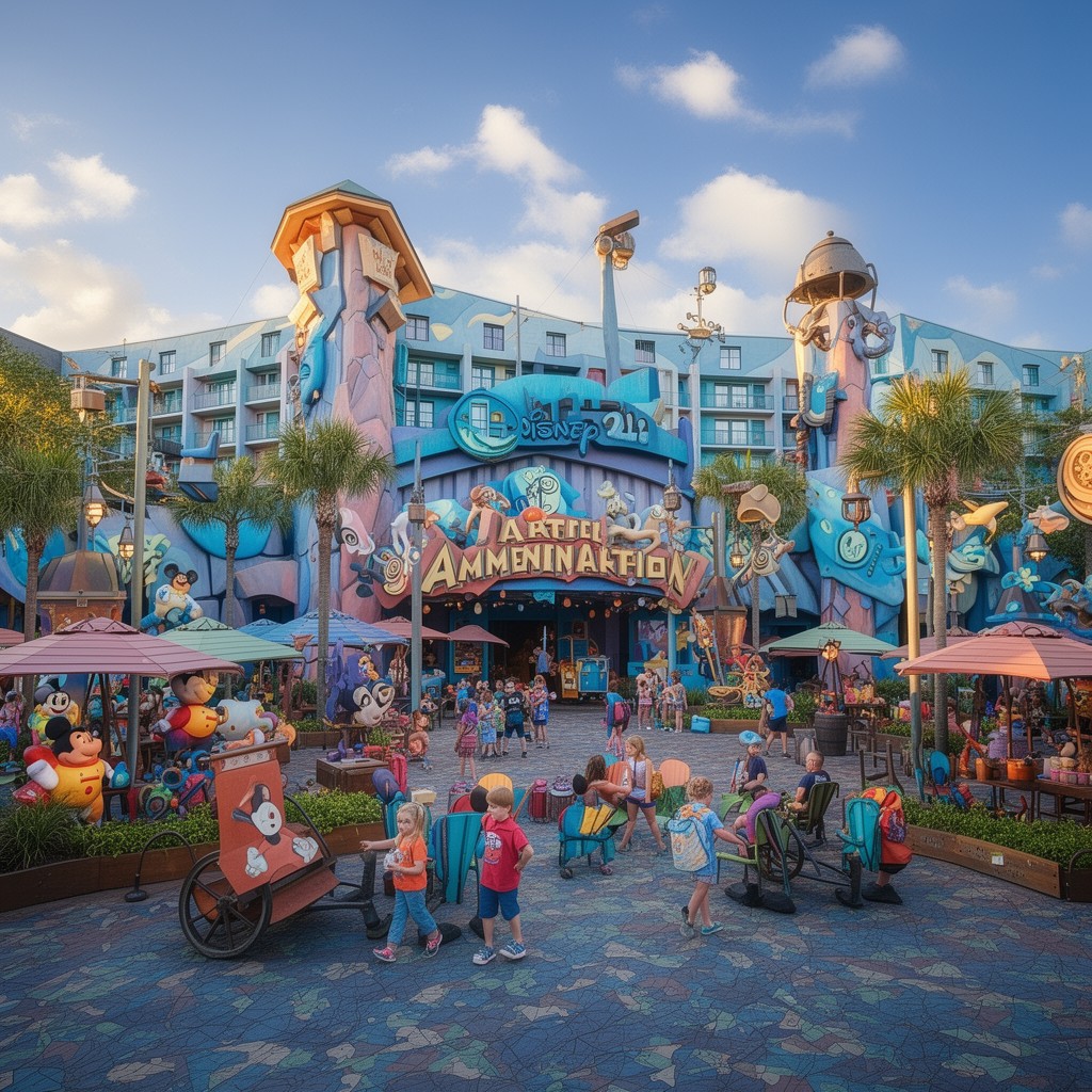 AI-generated illustration of Disney's Art of Animation Resort