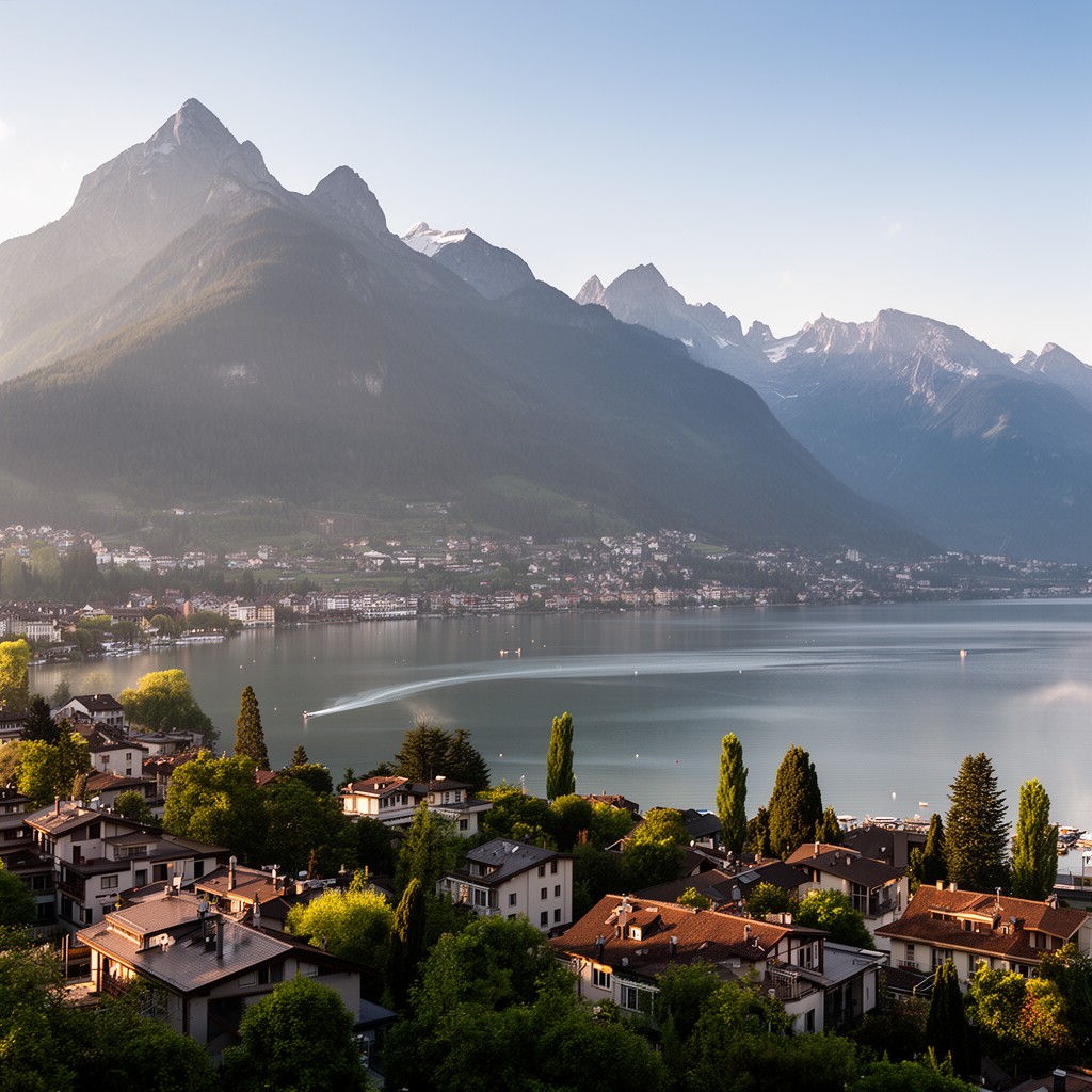 AI-generated illustration of Gland, Switzerland