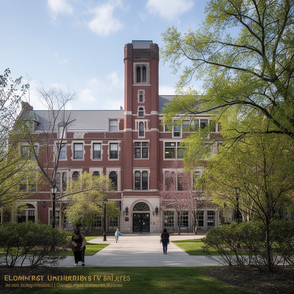 AI-generated illustration of Elmhurst University