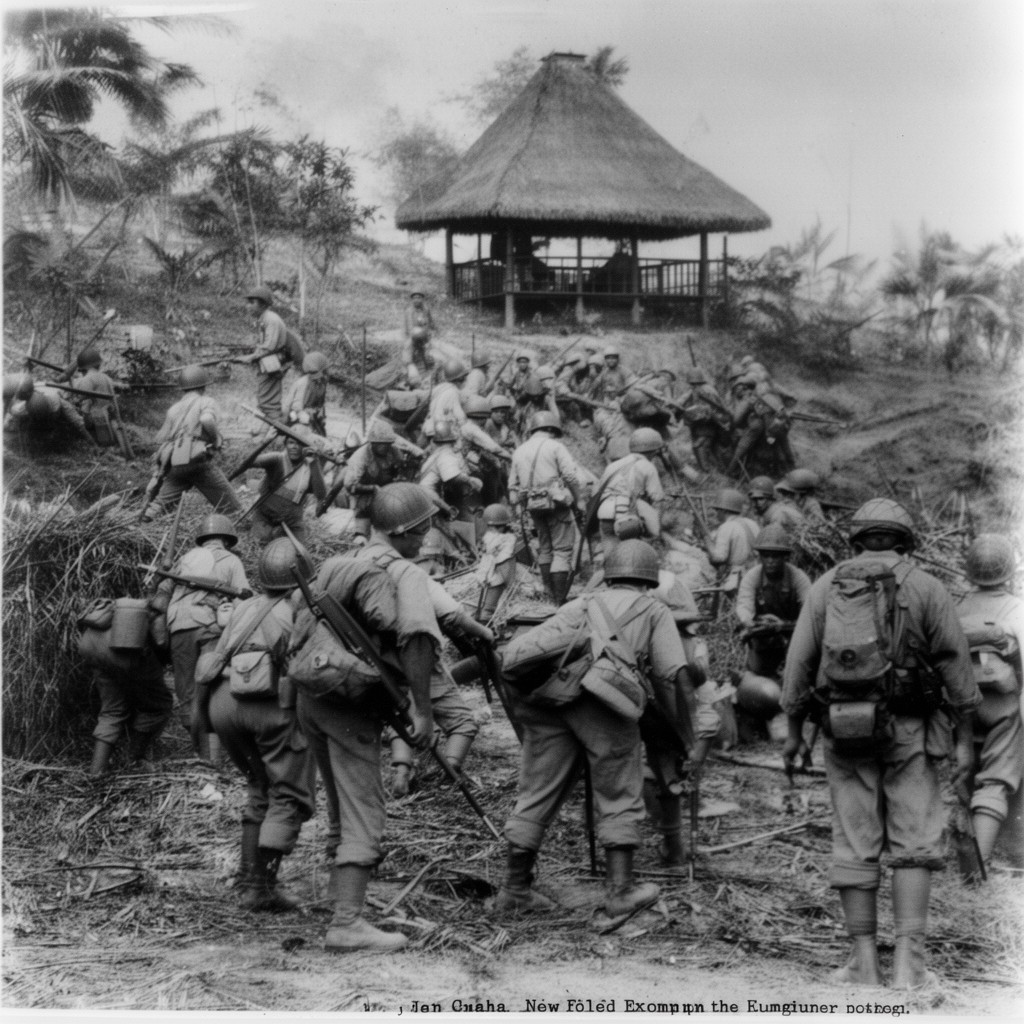 AI-generated illustration of New Guinea campaign