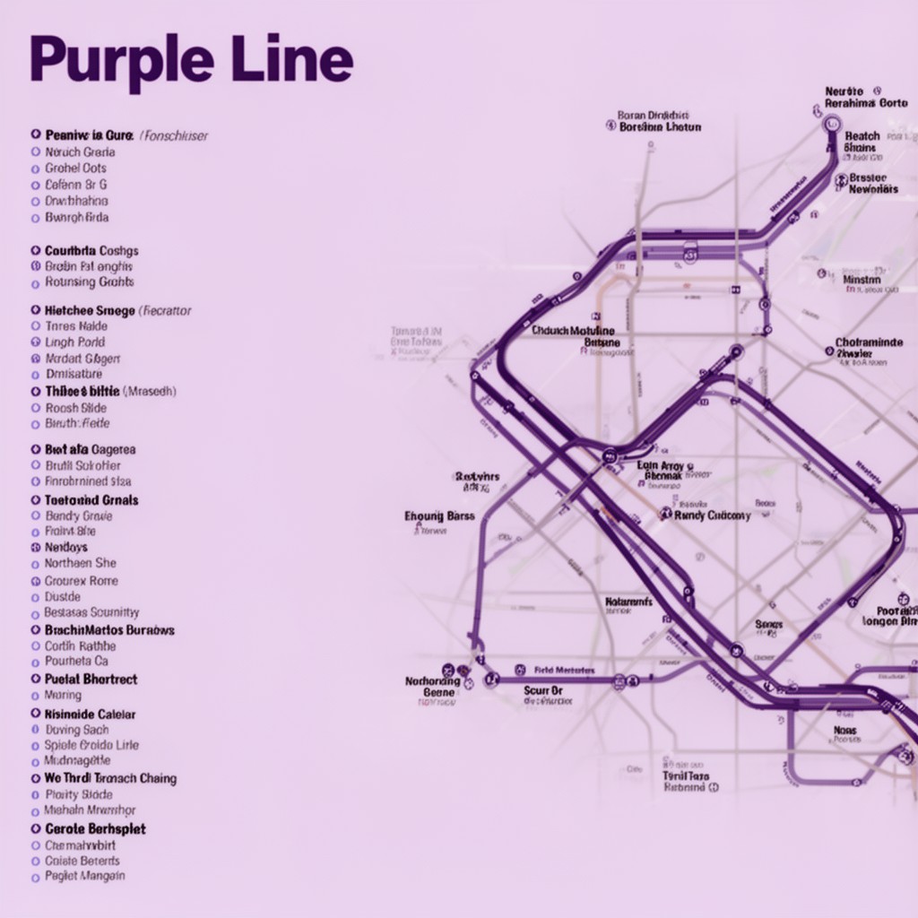 AI-generated illustration of Purple Line