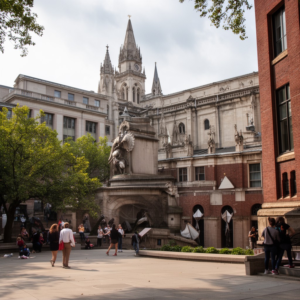 AI-generated illustration of Columbia University