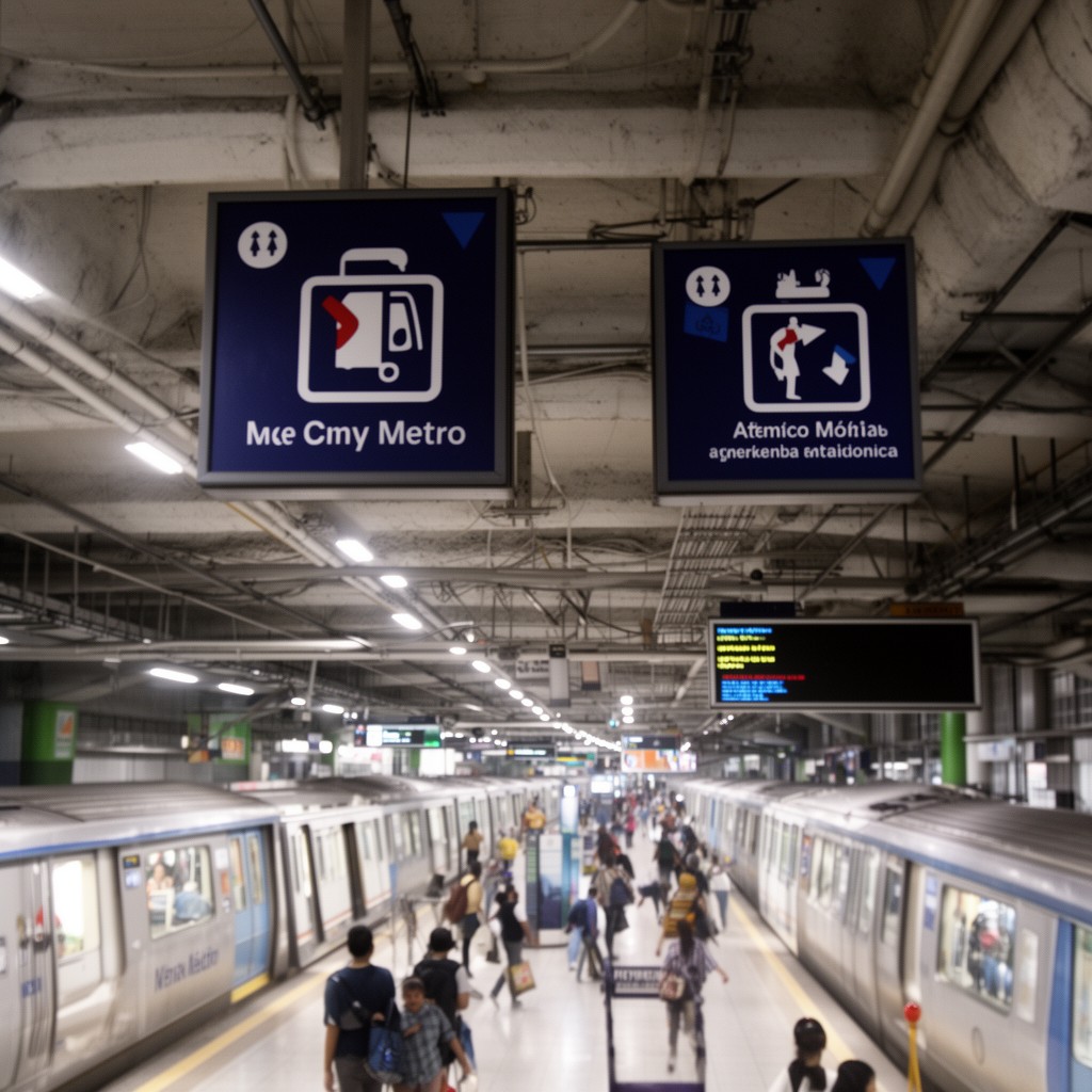 AI-generated illustration of Mexico City Metro