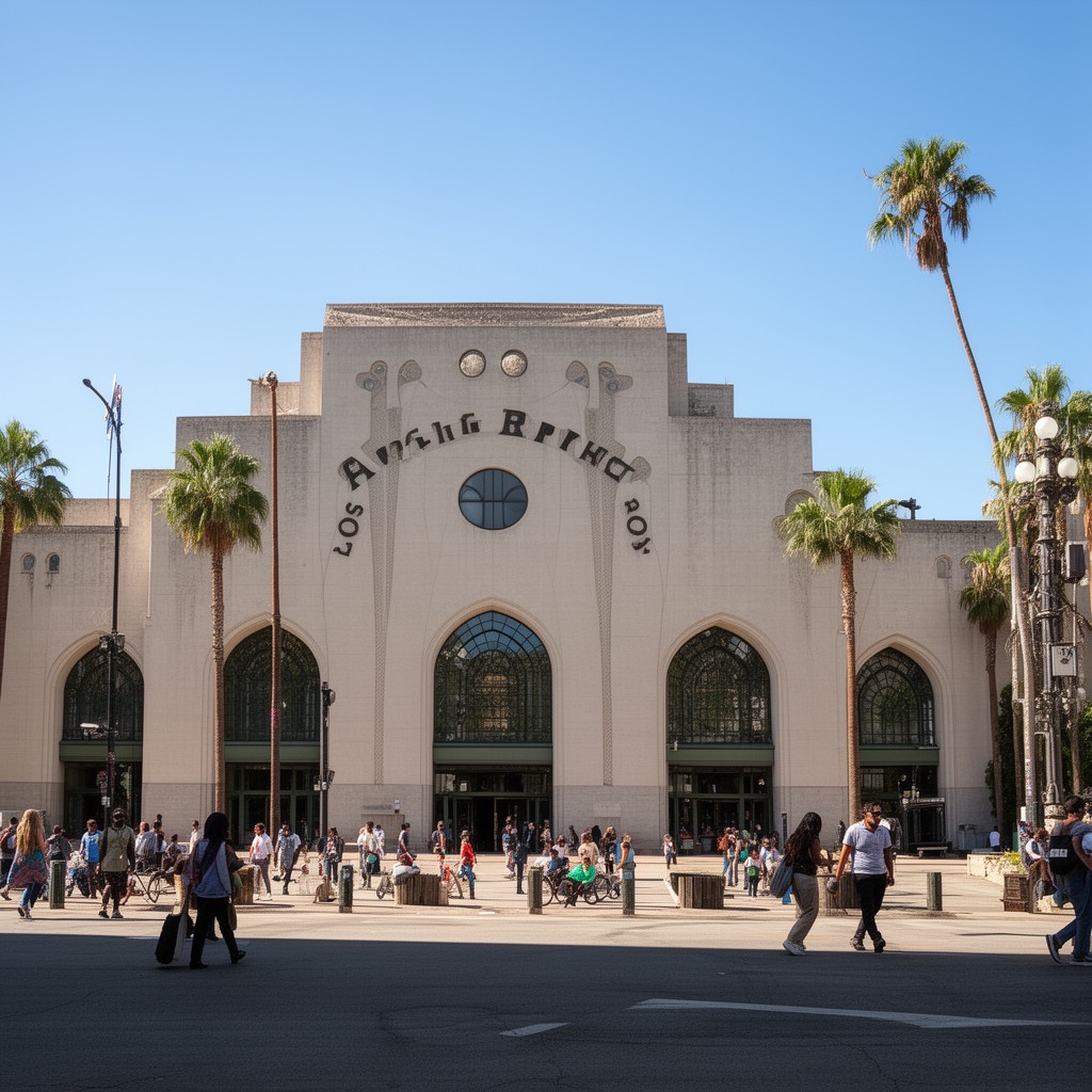 AI-generated illustration of Los Angeles Public Library