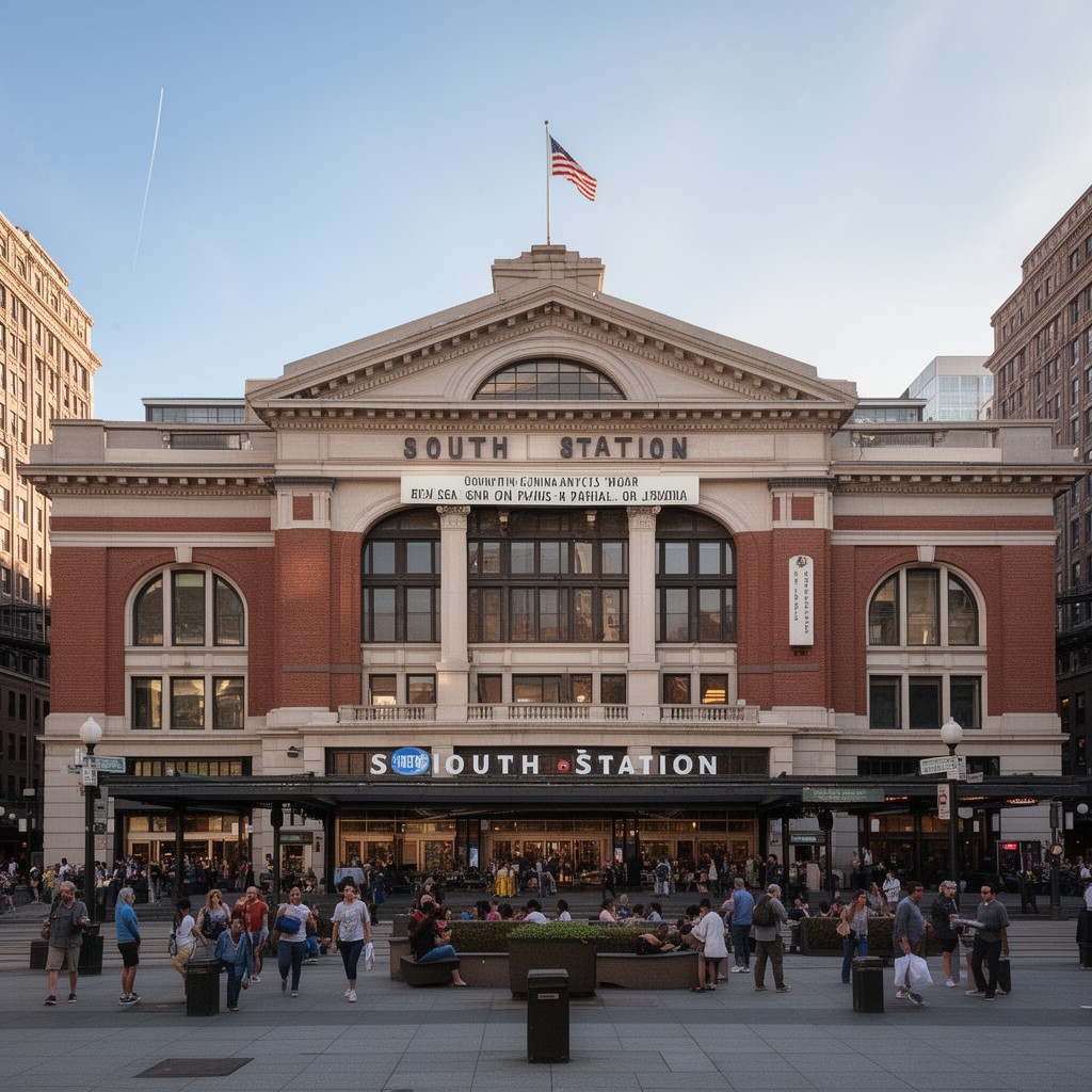 AI-generated illustration of South Station