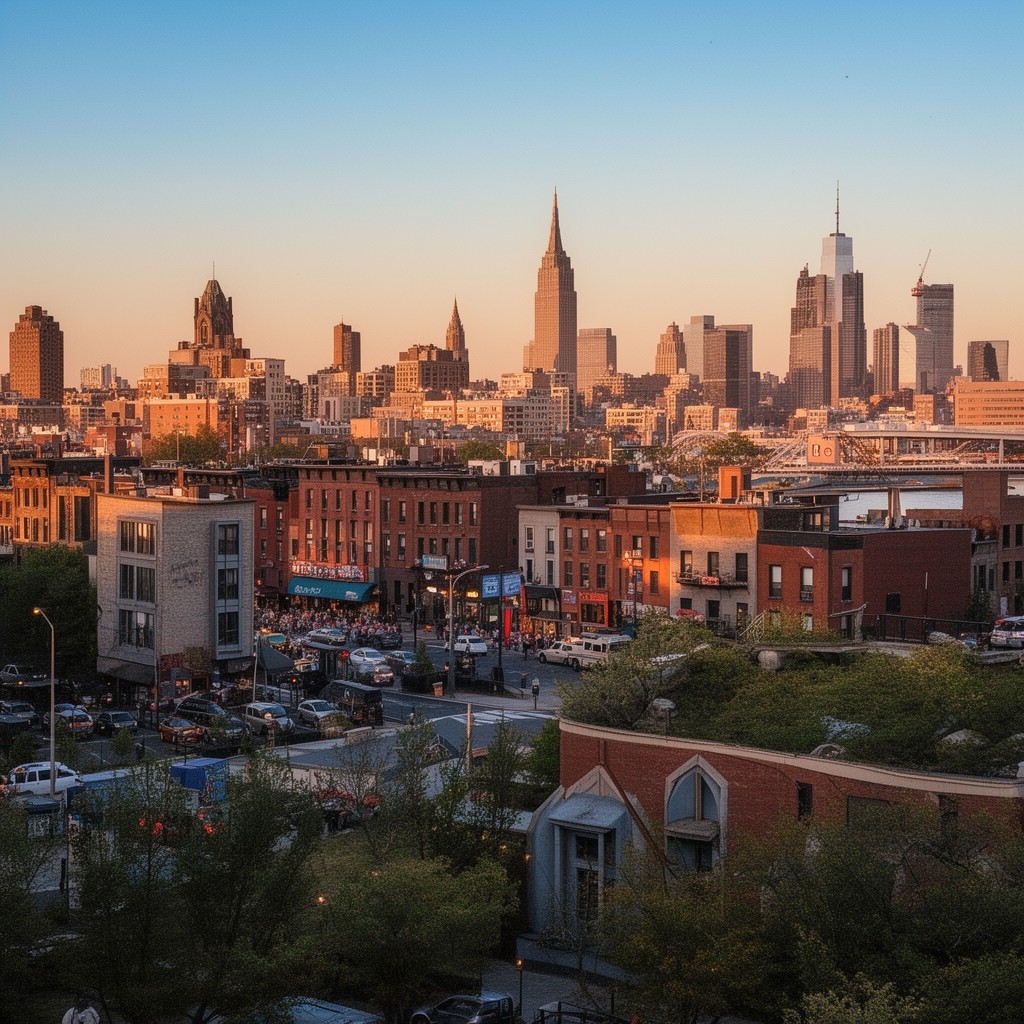 AI-generated illustration of Hoboken