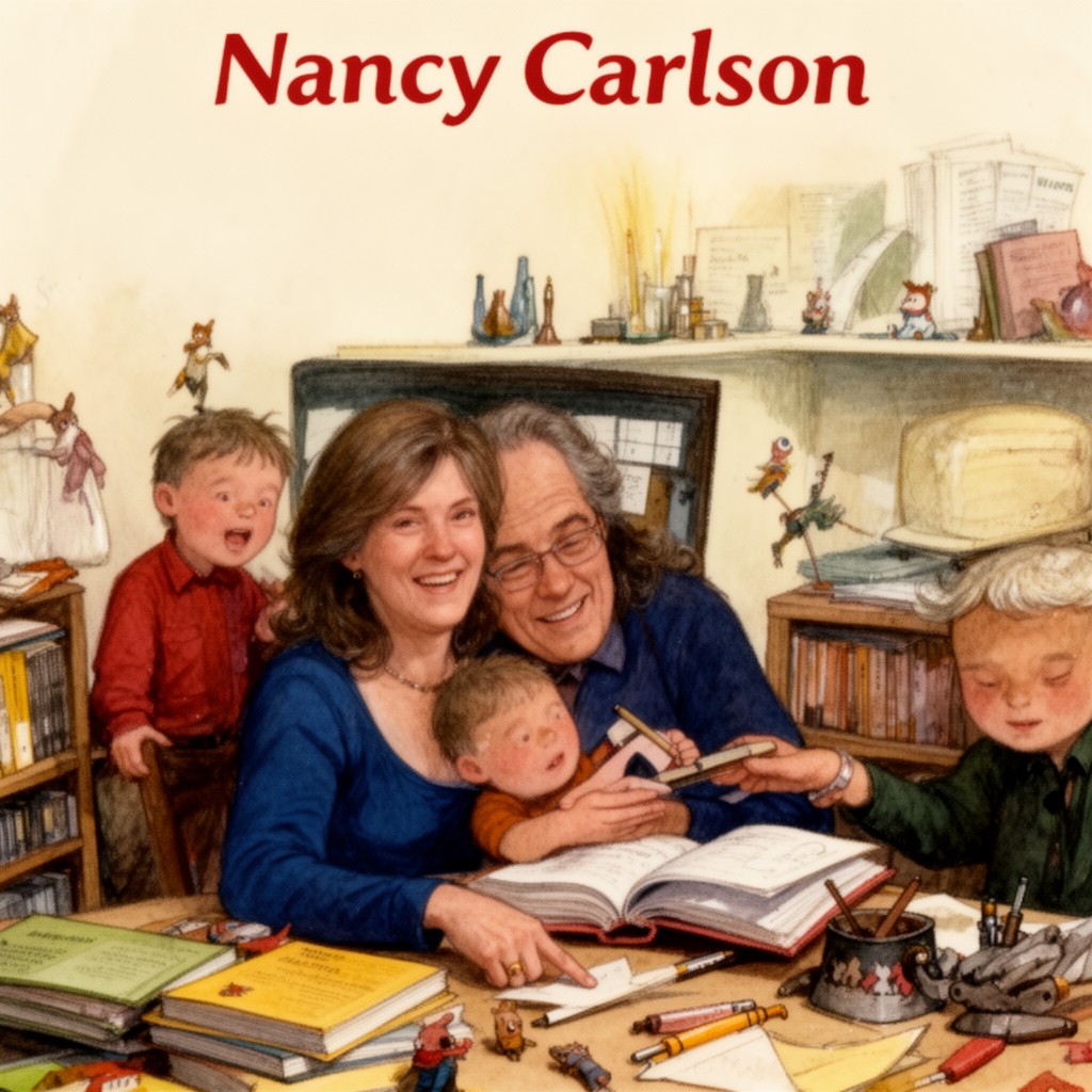 AI-generated illustration of Nancy Carlson