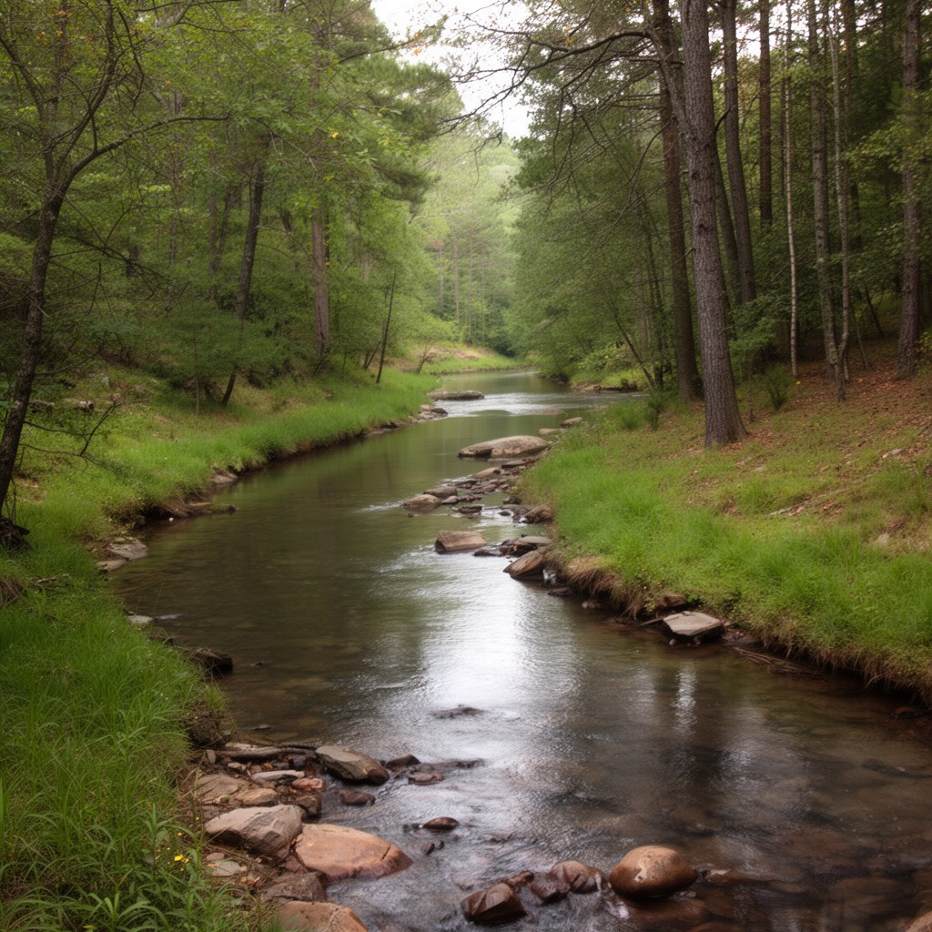 AI-generated illustration of Little River