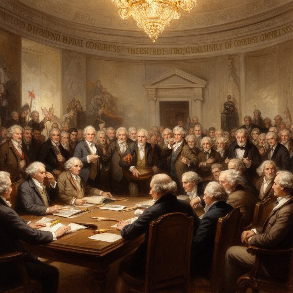 AI-generated illustration of Second Continental Congress
