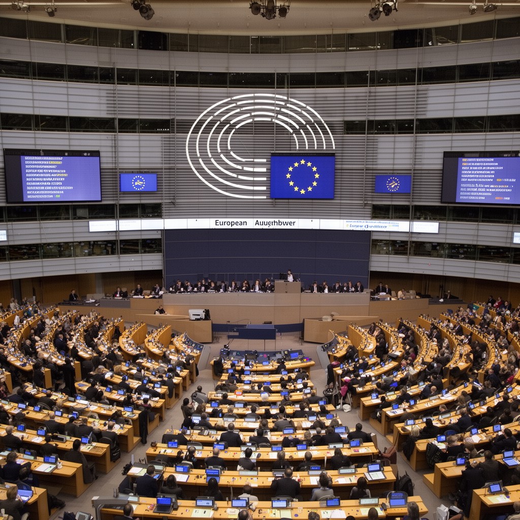 AI-generated illustration of European Parliament (Strasbourg seat)