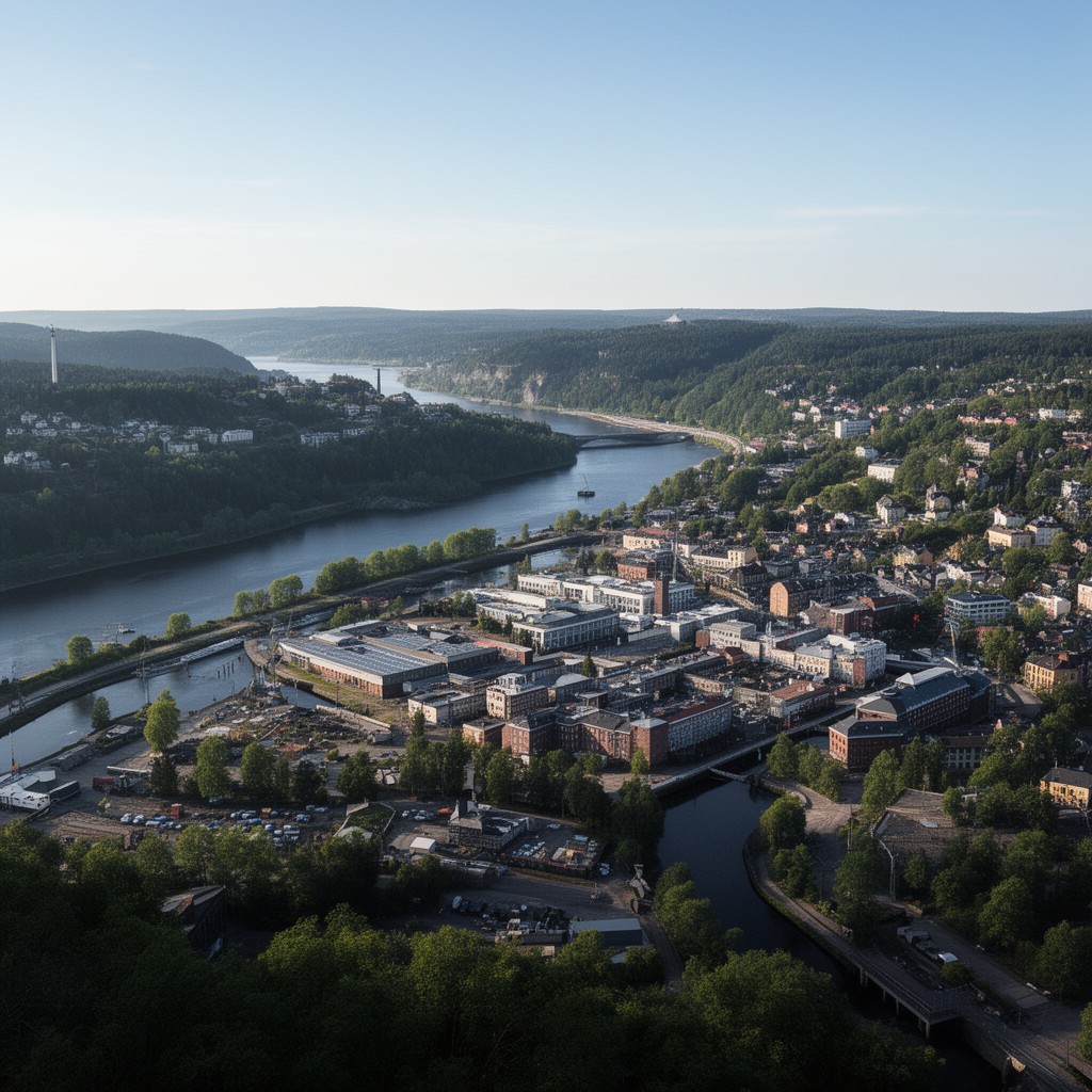 AI-generated illustration of Trollhättan