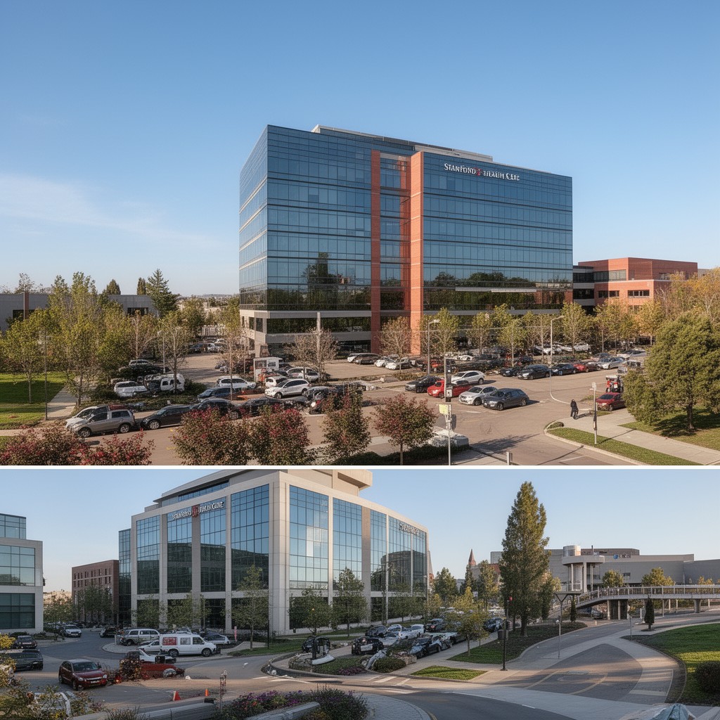 AI-generated illustration of Stanford Health Care