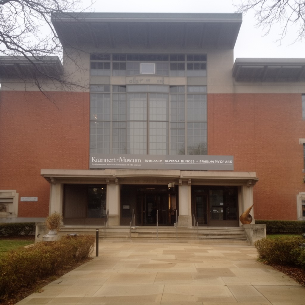 AI-generated illustration of Krannert Art Museum