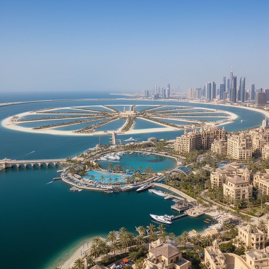 AI-generated illustration of Palm Jumeirah