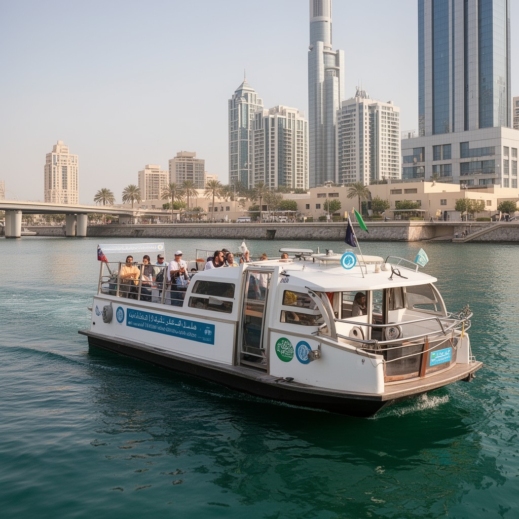 AI-generated illustration of Dubai Water Bus