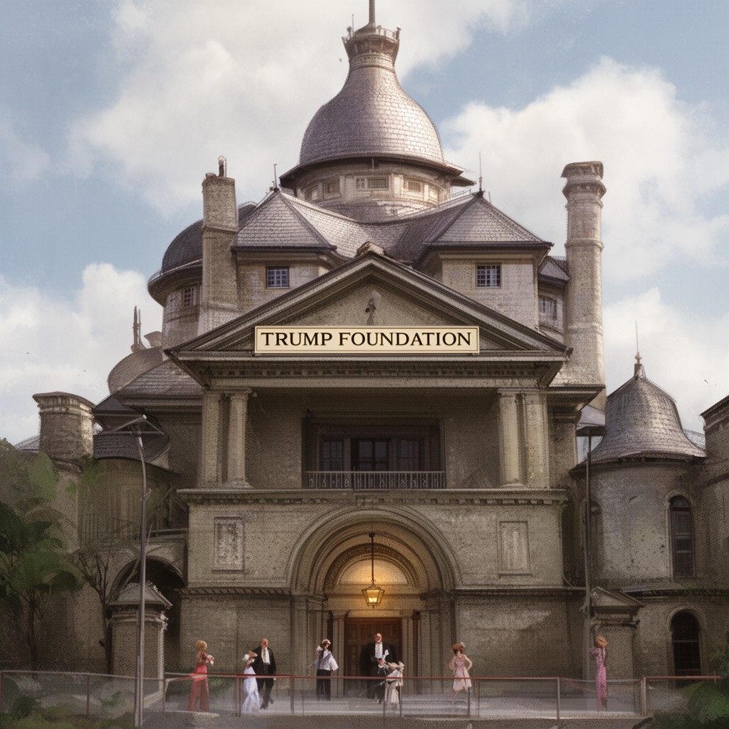 AI-generated illustration of Trump Foundation